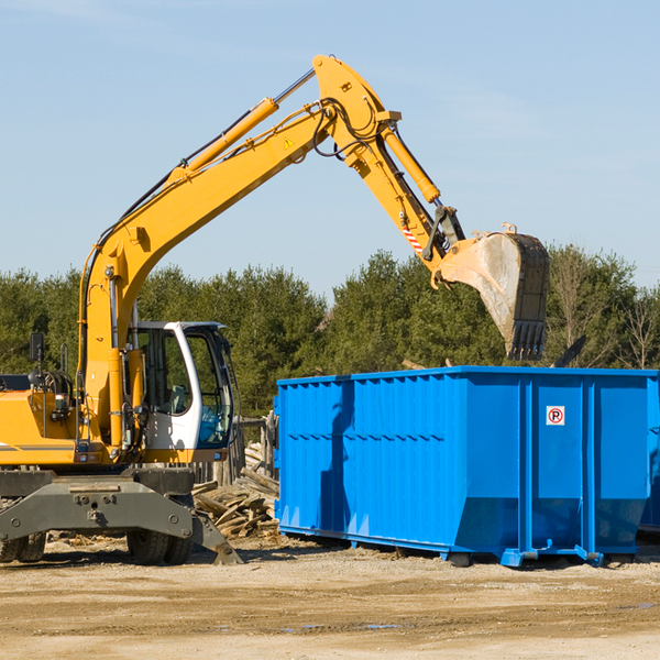 are there any restrictions on where a residential dumpster can be placed in Milton North Carolina